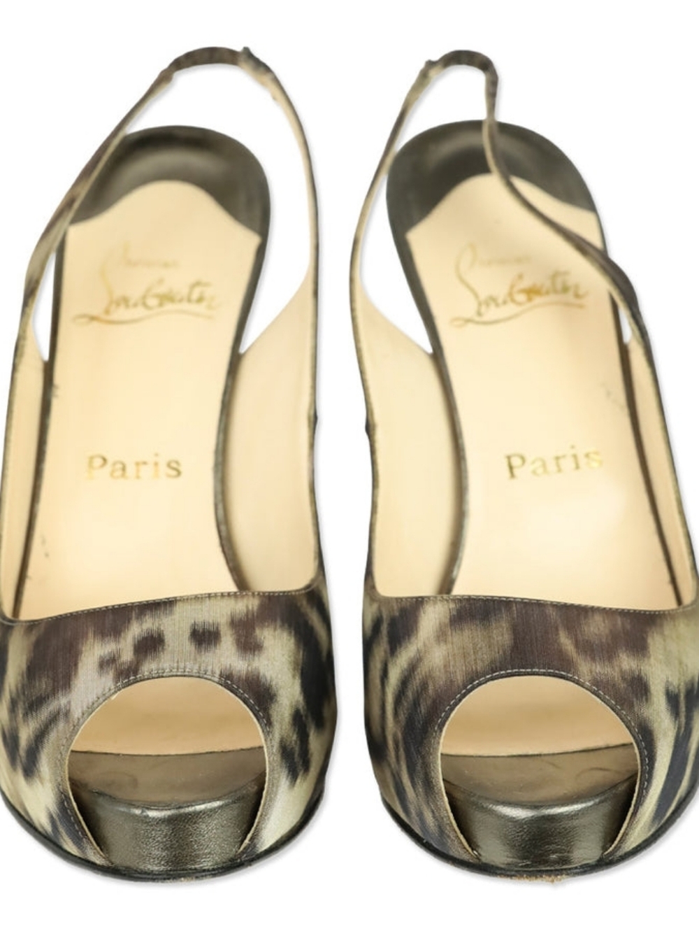 Christian Louboutin Leopard Print Slingback Pumps with Red Sole!! - Picture 3 of 8
